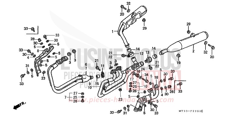 ABGAS-SCHALLDAEMPFER von Pan-European ABS EURO GRAY METALLIC (NH284D) von 1994